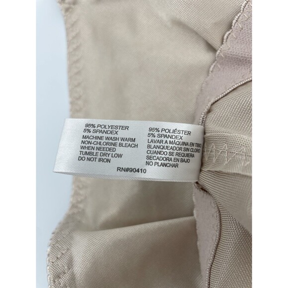 Vtg Delta Burke Panties Sz 10 3X Satin High Cut Panty Silky Second Skin Nude - Picture 8 of 8